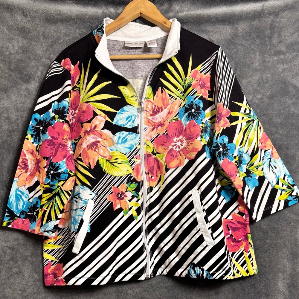 Vibrant Floral Women's Bomber Jacket